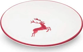 Gmundner Keramik Bordeauxroter Hirsch Unterteller 15cm