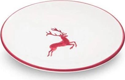Gmundner Keramik Bordeauxroter Hirsch Unterteller 15cm
