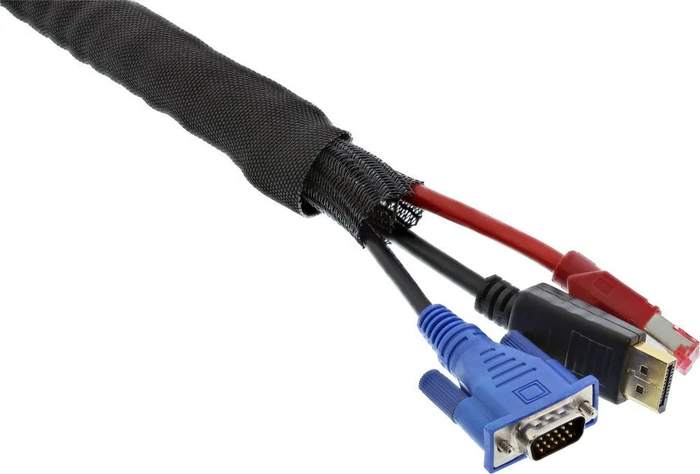 InLine Geflechtschlauch selbstverschließend, 10mm, 2m, schwarz