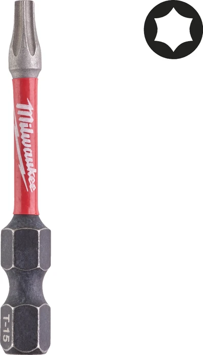 Milwaukee Shockwave Torx Bit 1/4", T15x50mm, 1 Stück