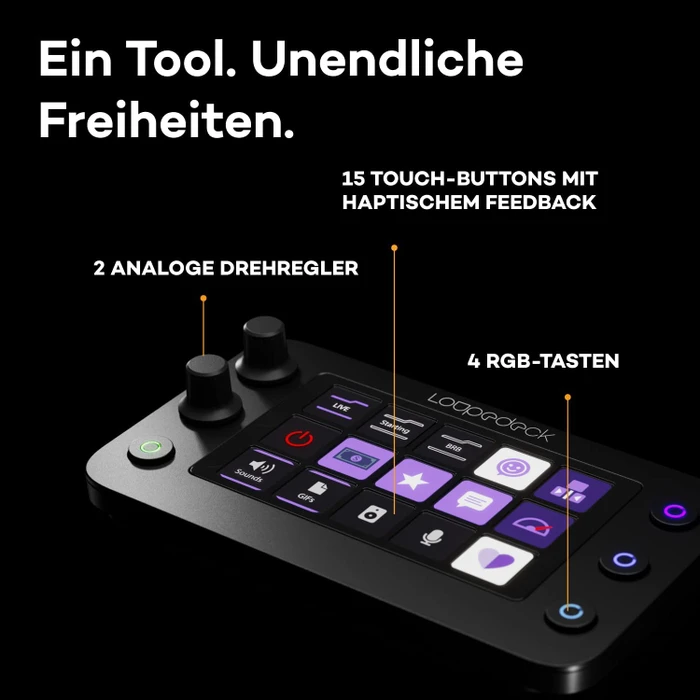 Loupedeck Live S, schwarz, USB-C