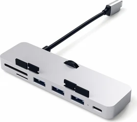 Satechi Aluminium Type-C Clamp Hub Pro, silber, USB-C 3.1 (ST-TCIMHS)