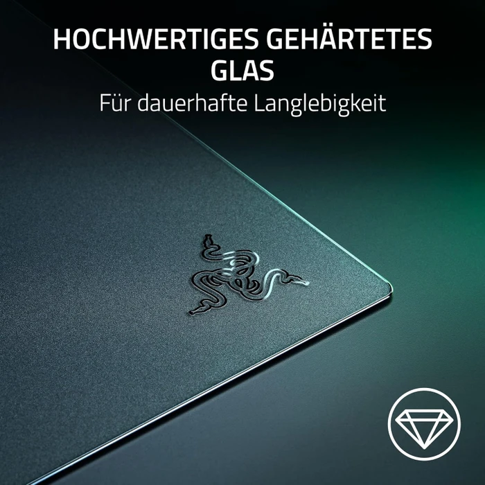 Razer Atlas Pro Gaming-Mauspad aus gehärtetem Glas, 500x400mm, 1.9mm dick, schwarz