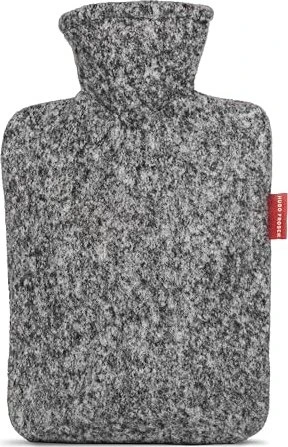 Hugo Frosch Klassik Strickbezug Filzoptik Wärmflasche grau-melange