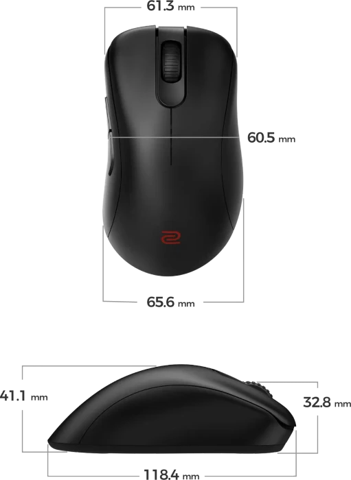 BenQ Zowie EC3-DW 4K Wireless mit Ladestation, schwarz, USB