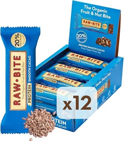 Raw Bite Protein Smooth Cacao 540g (12x 45g)