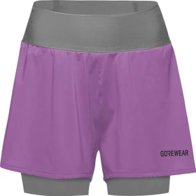 Gore Wear Concurve 3" 2in1 Shorts Laufhose kurz scrub purple/lab gray (Damen)