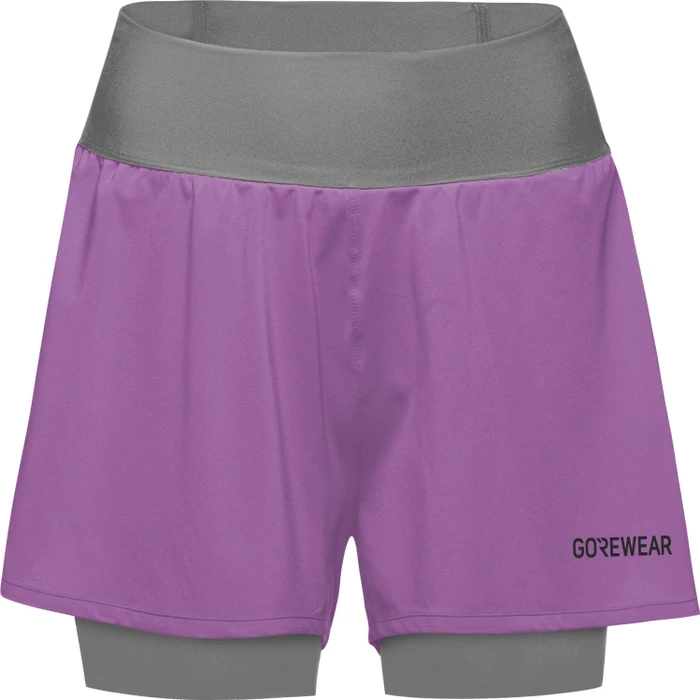 Gore Wear Concurve 3" 2in1 Shorts Laufhose kurz scrub purple/lab gray (Damen)
