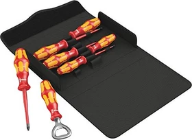 Wera Kraftform Plus Serie 100 VDE iS/7 Set 2 Schraubendrehersatz inkl. Tasche, 7-tlg.
