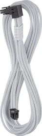 CableMod C-Series Pro ModMesh, 12V-2x6 Kabel, StealthSense, Corsair Type 5, 16-Pin PCIe Stecker auf 16-Pin PCIe 5.1 12V-2x6 Stecker, Adapterkabel, 90°, weiß, 65cm (CM-PCSS-16PR-N65KW-5PW-R-SS)