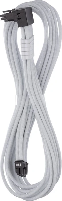 CableMod C-Series Pro ModMesh, 12V-2x6 Kabel, StealthSense, Corsair Type 5, 16-Pin PCIe Stecker auf 16-Pin PCIe 5.1 12V-2x6 Stecker, Adapterkabel, 90°, weiß, 65cm