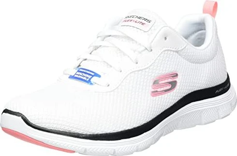 Skechers Flex Appeal 4.0 Brilliant View weiß/schwarz/rosa (Damen)
