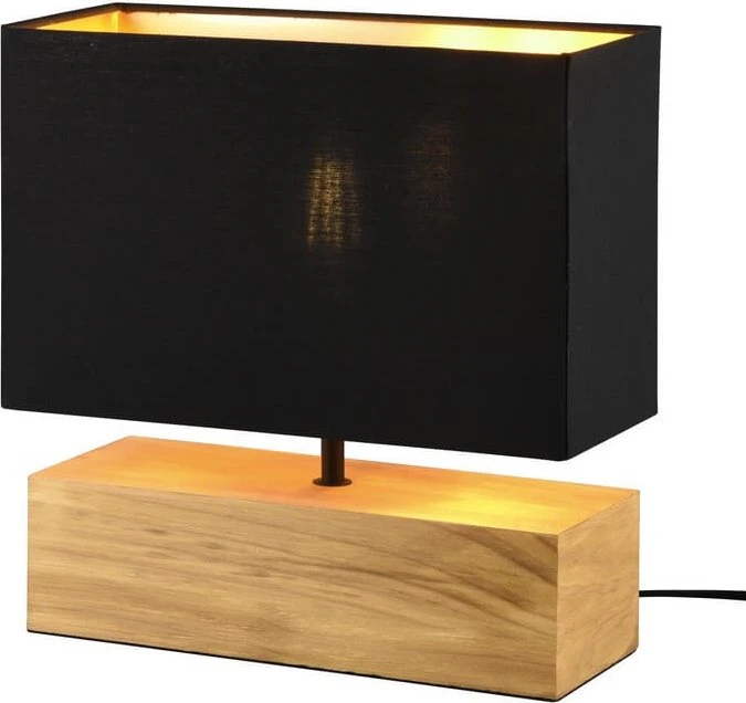 Trio Woody Tischleuchte E27 holz/schwarz