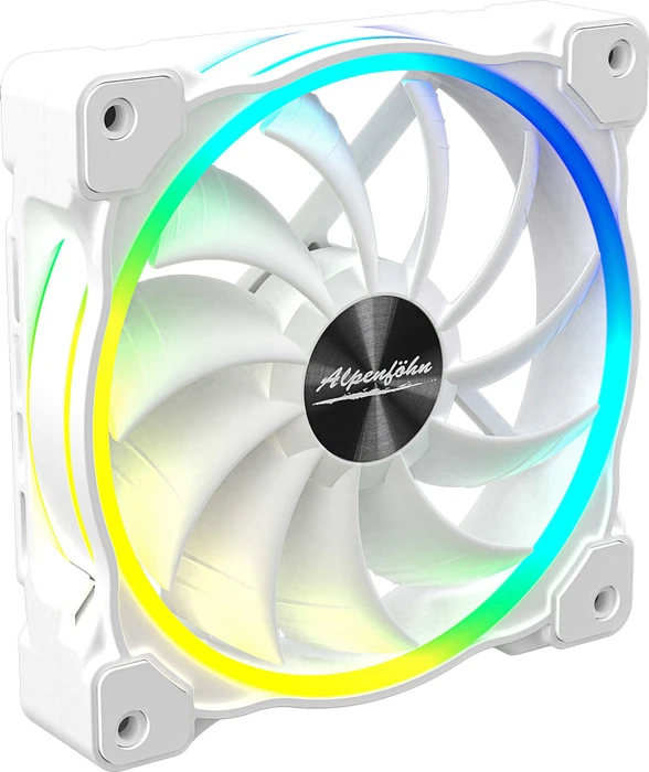 Alpenföhn Wing Boost 3 ARGB White Edition Triple, weiß, LED-Steuerung, Fernbedienung, 120mm, 3er-Pack