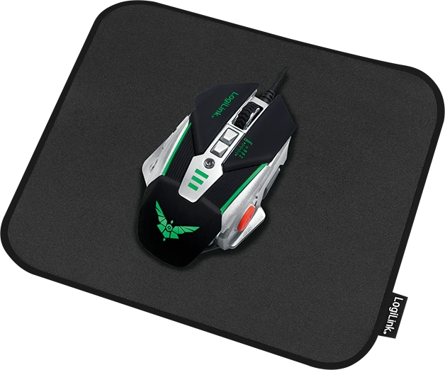 LogiLink Gaming Mauspad schwarz, 250x220mm, Size M