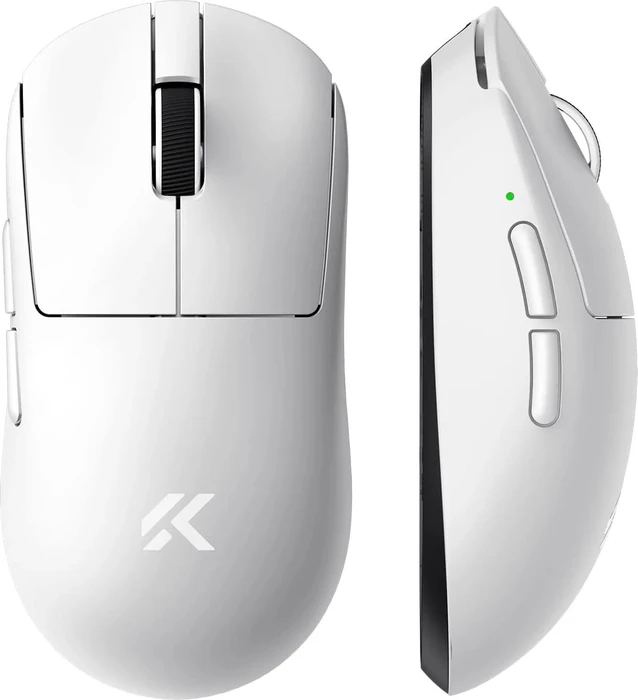 Mchose A7 V2 Ultra+ 8K Lightweight Wireless Gaming Mouse mit Ladestation, weiß, USB/Bluetooth