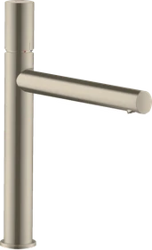 Hansgrohe Axor Uno Waschbeckenarmatur 200 mit Zerogriff für Aufsatzwaschtische und Ablaufgarnitur brushed nickel