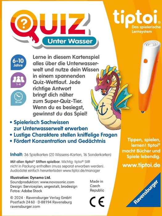 Ravensburger tiptoi Spiel: Quiz Unter Wasser