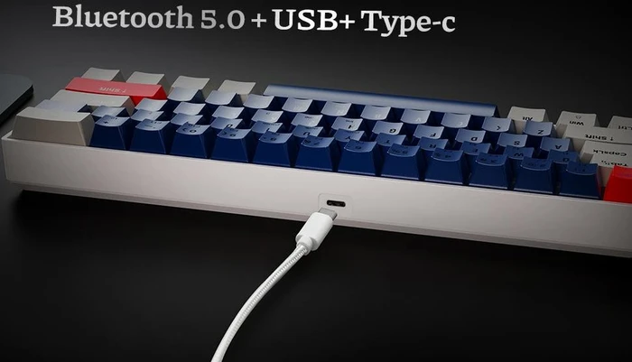 Newmen GM610 60% Wireless Mechanical Gaming Keyboard, LEDs RGB, Outemu Red, USB/Bluetooth, US