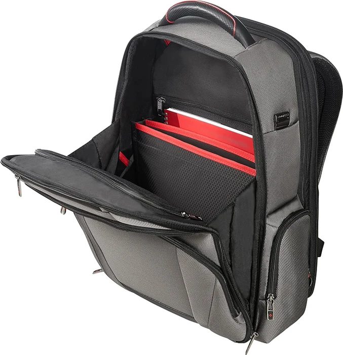 Samsonite Pro-DLX 5 Laptop Backpack 3V expandable 17.3" erweiterbarer Notebook-Rucksack grau