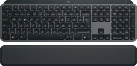 Logitech MX Keys S Plus MX Palm Rest, Graphite, schwarz, LEDs weiß, Logi Bolt, USB/Bluetooth, DE (920-011567)