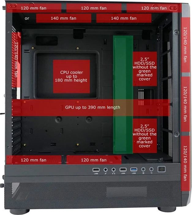 LC-Power Gaming 900B Lumaxx Gloom, Glasfenster
