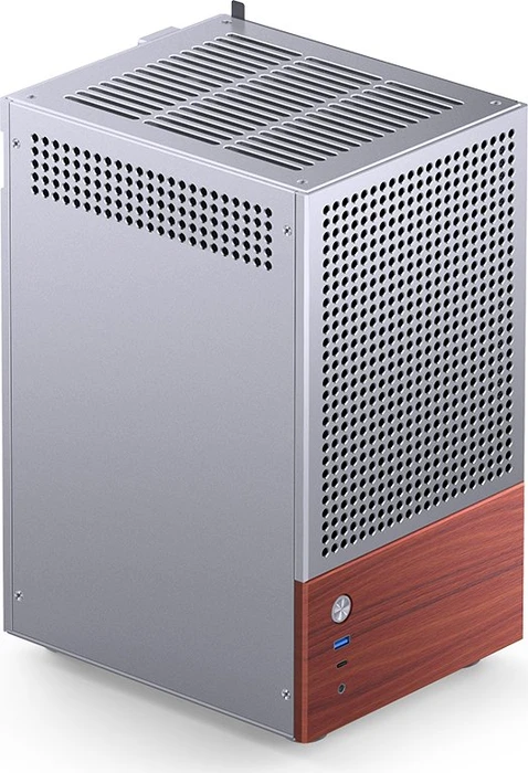 Jonsbo T6 Silver, silber/braun, Glasfenster, Mini-ITX
