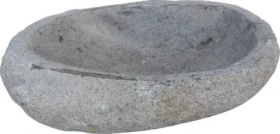 Pflanzen-Kölle Vogeltränke Fluss-Stein, grau, 20x6x20cm