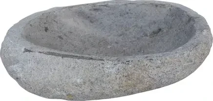 Pflanzen-Kölle Vogeltränke Fluss-Stein, grau, 20x6x20cm