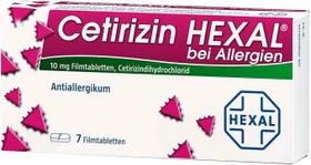 Hexal Cetirizin bei Allergien 10mg Filmtabletten, 7 Stück