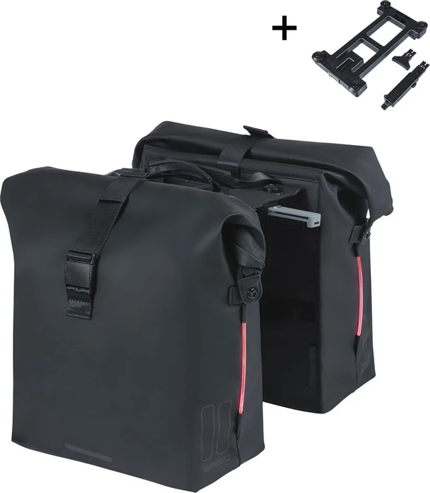 Basil SoHo Nordlicht MIK Doppeltasche Gepäcktasche night black