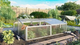 Vitavia Gaia 2x HKP 4mm Frühbeet 120x100cm alu