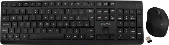 V7 CKW350 Professional Wireless Tastatur und Maus Set, USB, UK