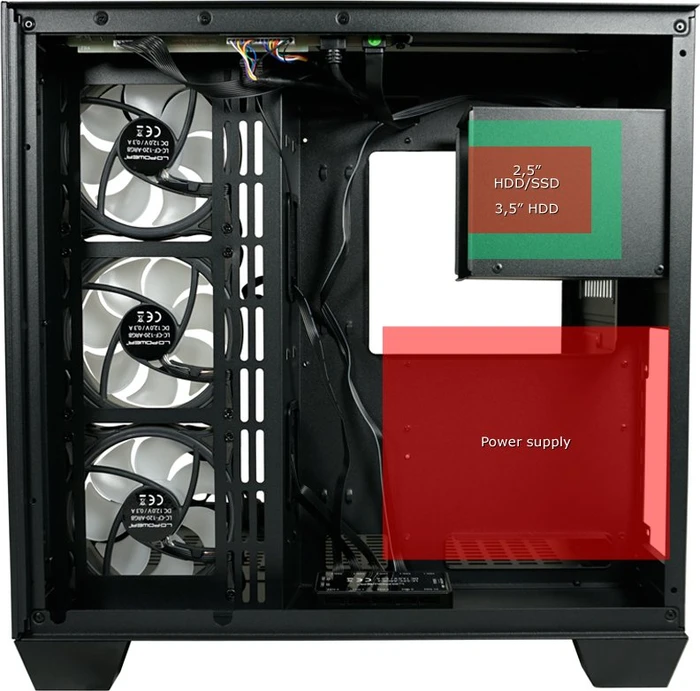LC-Power Gaming 809B Dark Storm_X, Glasfenster