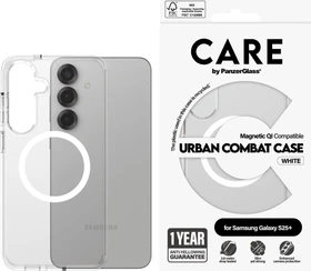 PanzerGlass Care Flagship Case Urban Combat Magnetic Qi für Samsung Galaxy S25+ transparent/weiß