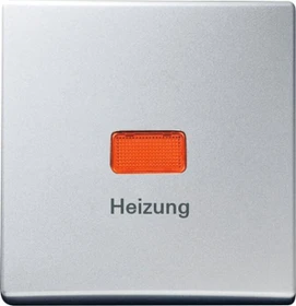 Busch-Jaeger Allwetter 44 Wippe mit Aufdruck "Heizung", alusilber
