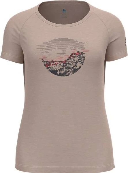 Odlo Ascent Performance Wool Light Funktionsshirt kurzarm pale mauve melange (Damen)