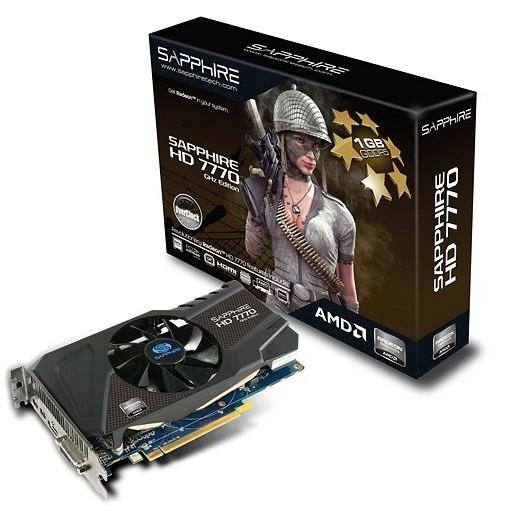Sapphire Radeon HD 7770 GHz Edition OC, 1GB GDDR5, DVI, HDMI, DP, lite retail