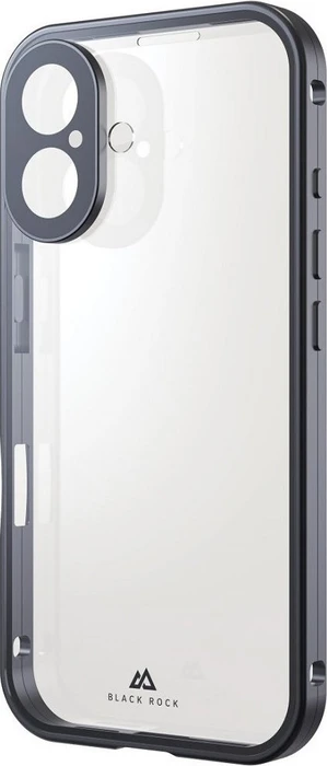 Black Rock 360° Glass Case für Apple iPhone 16 transparent/schwarz