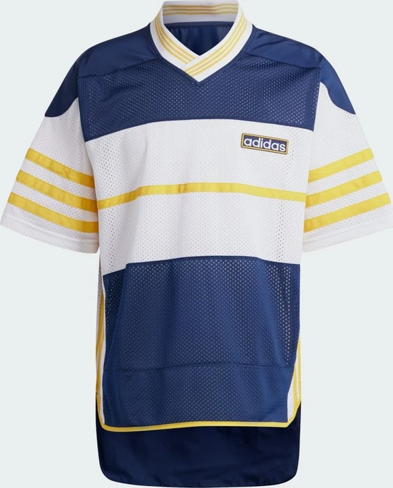 adidas Adicolor Adibreak Mesh T-Shirt kurzarm night indigo/white/bold gold (Herren)
