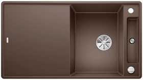 Blanco Axia III 5 S-F InFino Becken reversibel mit Ablauffernbedienung cafe inkl. Glasschneidbrett