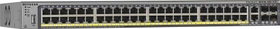 Netgear ProSAFE M4100 Rackmount Gigabit Managed Switch, 46x RJ-45, 4x RJ-45/SFP, 380W PoE+ (M4100-50G-POE+ / GSM7248P-100)