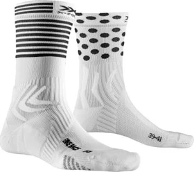 X-Bionic Bike Race Fahrradsocken arctic white/dot stripe
