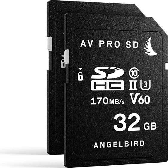 Angelbird AV PRO SD MK2 V60 R170/W105 32GB, UHS-II U3, Class 10, 2er-Pack