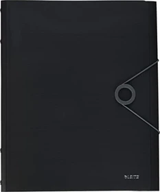 Leitz Solid Ordnungsmappe, 6 Fächer, A4, schwarz