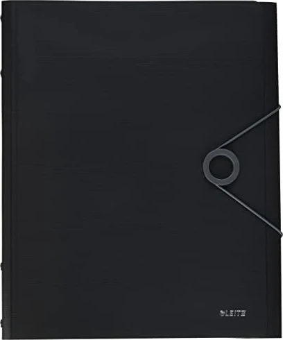 Leitz Solid Ordnungsmappe, 6 Fächer, A4, schwarz