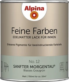 Alpina Farben Feine Farben Lack No. 12 Sanfter Morgentau innen Feine Farben Lack No. 12 Sanfter Morgentau, 750ml
