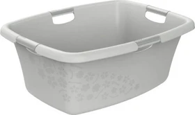 Rotho Flowers 50l Wäschekorb cool grey