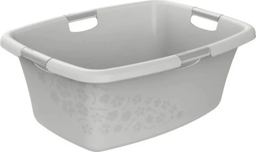 Rotho Flowers 50l Wäschekorb cool grey