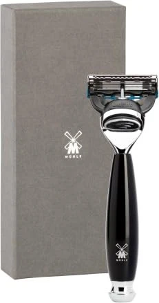 Mühle Vivo 5-Klingen Rasierer Edelharz schwarz